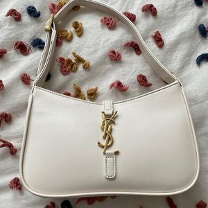 White FAKE ysl shoulder bag